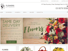 Tablet Screenshot of flowers24hours.com.au